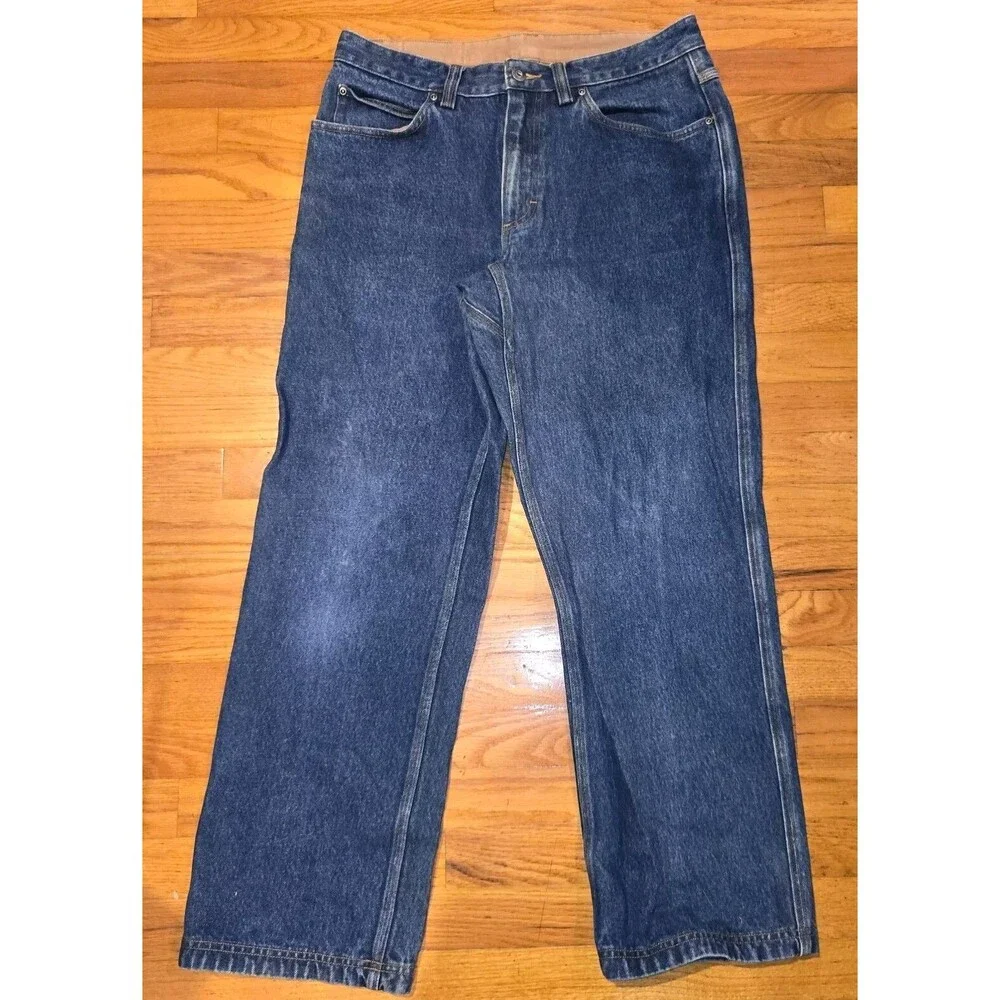 Duluth Trading Co Jeans Mens 34x30 Blue Denim Ballroom Relaxed Fit Workwear